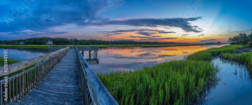 Marsh Channel Pier Sunrise 1 photo