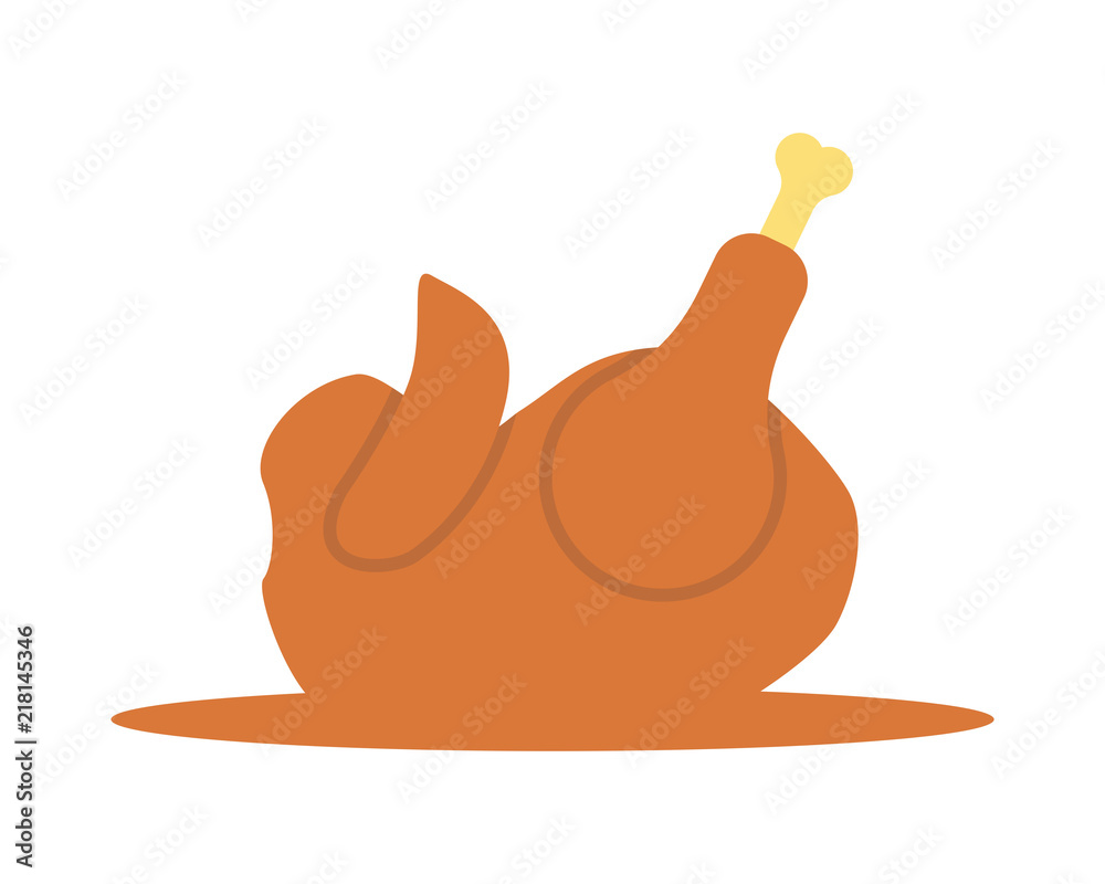  roast chicken image vector icon logo