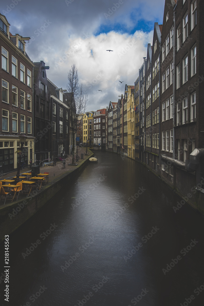 Fototapeta premium Amsterdam Canal Holland Netherlands