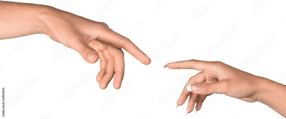 People Reaching to Touch Fingers People Reaching to Touch Fingers