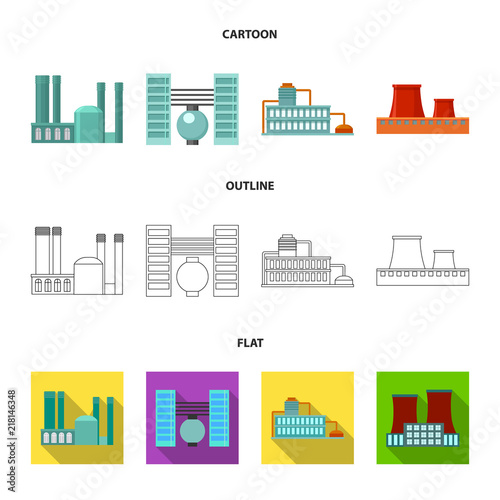 Industry, production.Factory set collection icons in cartoon,outline,flat style vector symbol stock illustration web.