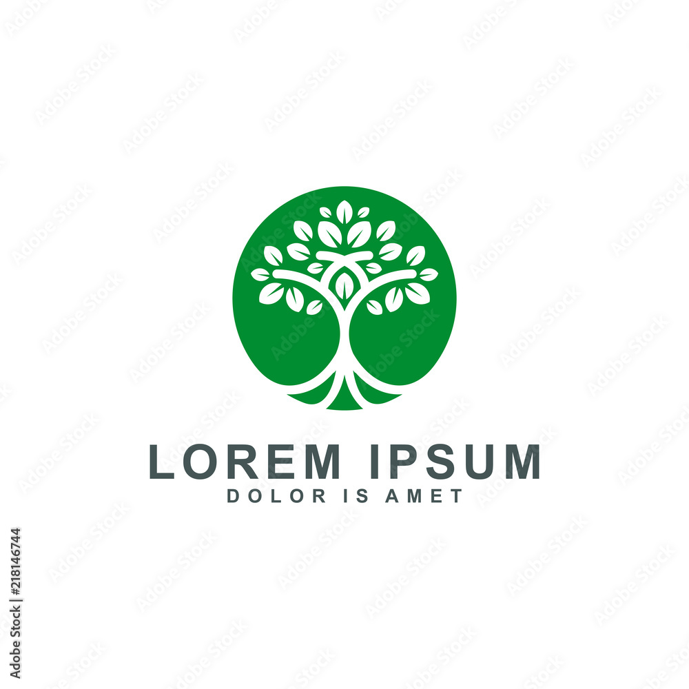 Fototapeta premium nature tree logo template vector illustration