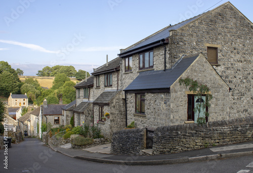 Quiet Street of Stone English Cottages