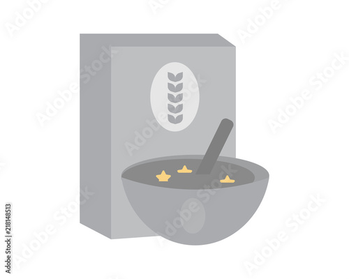 Oatmeal Food image vector icon logo
