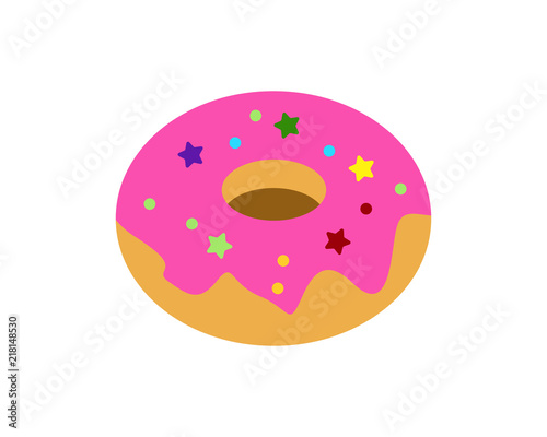 pink donuts image vector icon logo