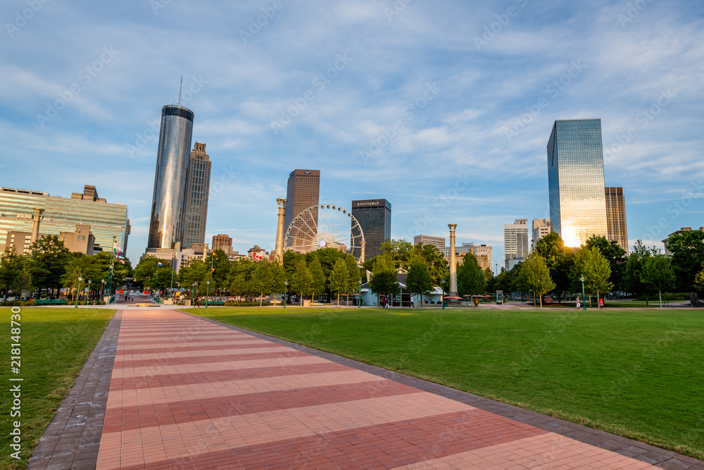 Centennial Olympic Park at Golden Hour