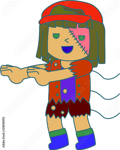 Halloween zombie girl