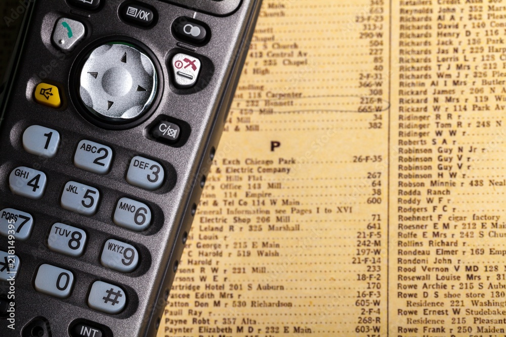 Wireless Telephone / Mobile Phone on Phone Book Wireless Telephone / Mobile Phone on Phone Book