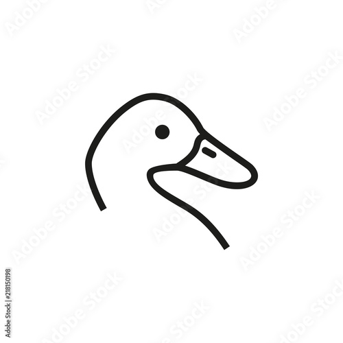 Duck meat line icon. Poultry, domestic bird, farm. Meat concept. Vector illustration can be used for topics like food, animal, agriculture