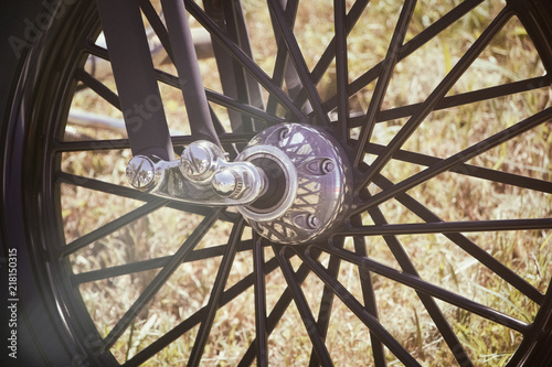 Spokes on a Motorcycle Wheel