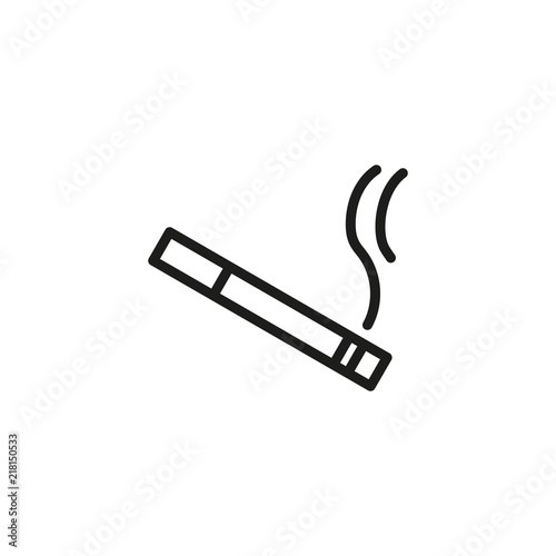 Smoking cigarette line icon. Unhealthy, nicotine, smell. Addiction concept. Vector illustration can be used for topics like break, bad habit, tobacco
