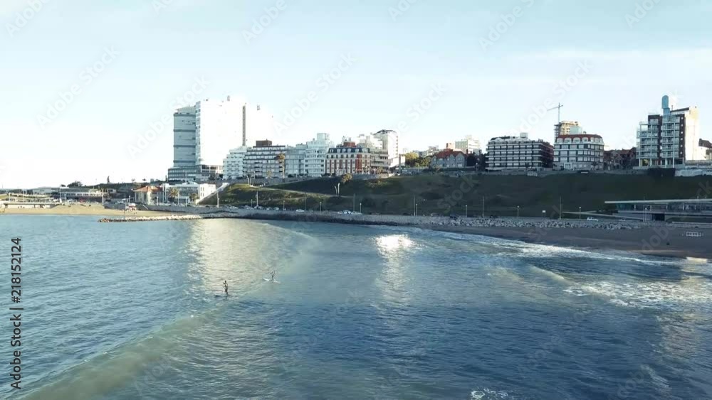 SUP Paddleboard at Playa Varese on the coast of Mar del Plata Argentina – 4k drone video of the Argentinian coast Mar del Plata Casino Central in spring. Buenos Aires Capital Federal district SUP Paddleboard at Playa Varese on the coast of Mar del Plata Argentina – 4k drone video of the Argentinian coast Mar del Plata Casino Central in spring. Buenos Aires Capital Federal district
