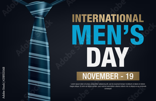 International men's day vector greeting card
