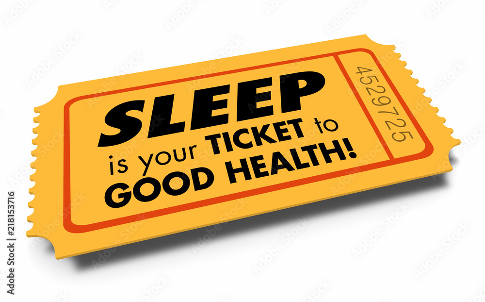 Sleep Rest Rejuvenate Relax Ticket to Good Health 3d Illustration Sleep Rest Rejuvenate Relax Ticket to Good Health 3d Illustration
