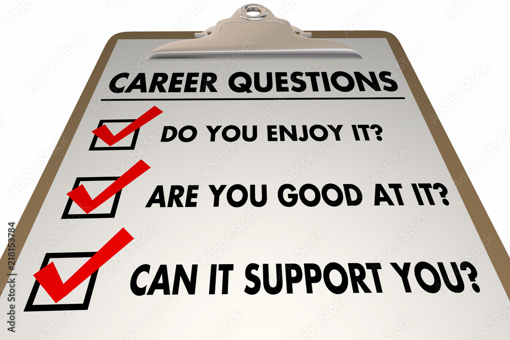 Career Advice What Enjoy Good At Checklist Clipboard 3d Illustration Career Advice What Enjoy Good At Checklist Clipboard 3d Illustration