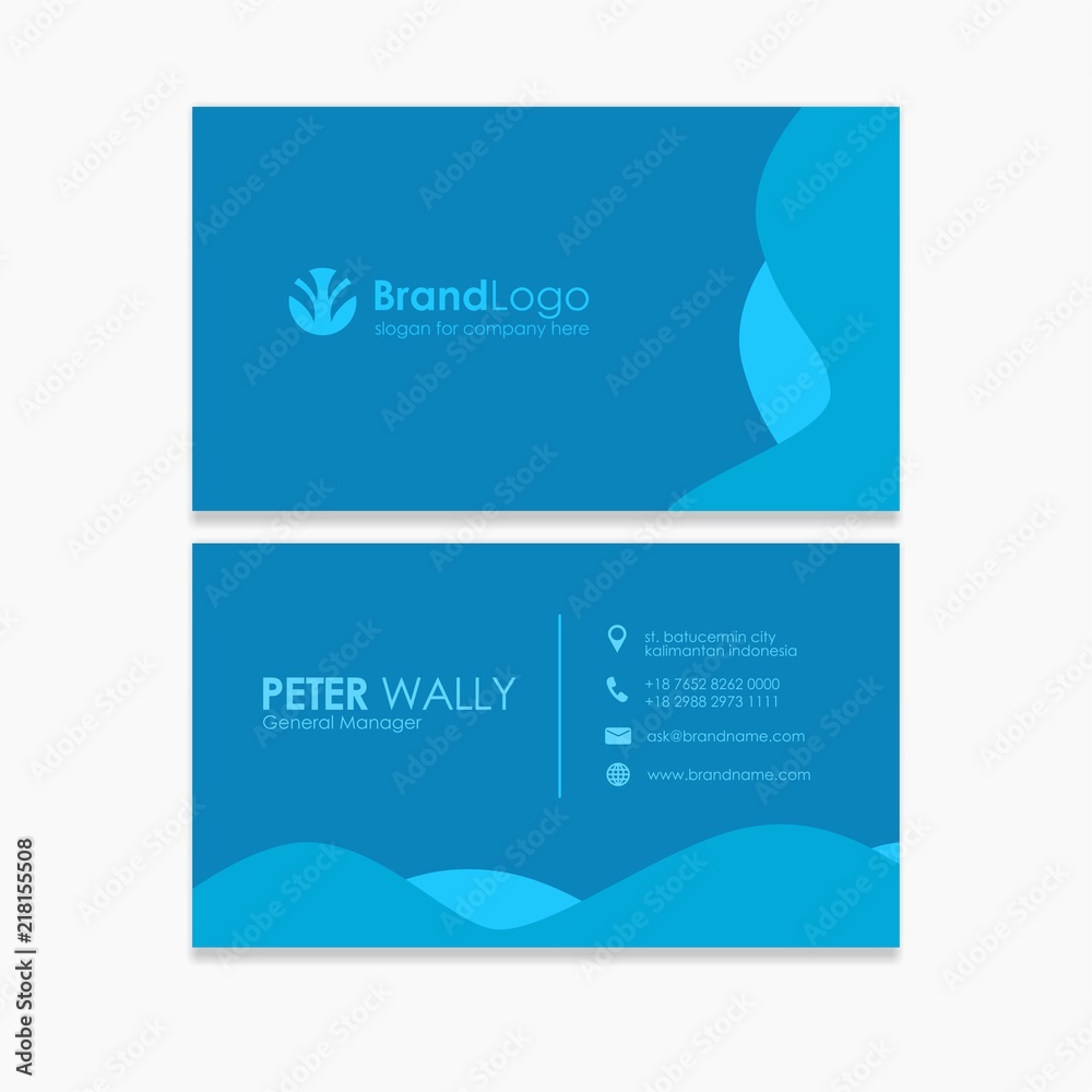 blue modern professional business card blue modern professional business card