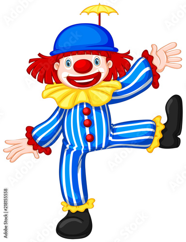 Colorful funny circus clown