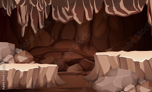 A Underground cavern scene