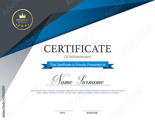 Vector certificate template