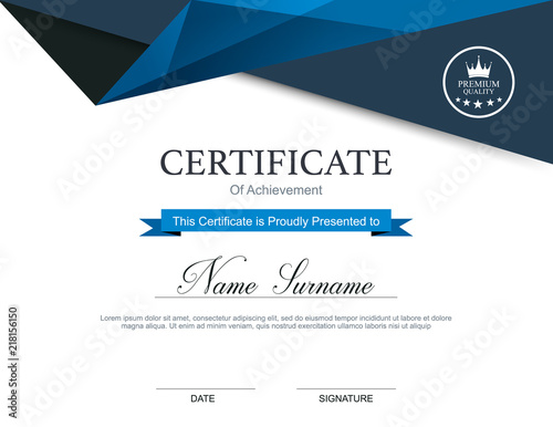 Vector certificate template