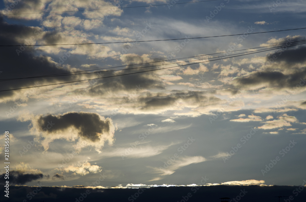 Obraz premium Sunset and clouds