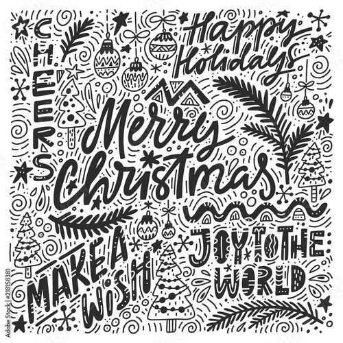 Merry Christmas Lettering