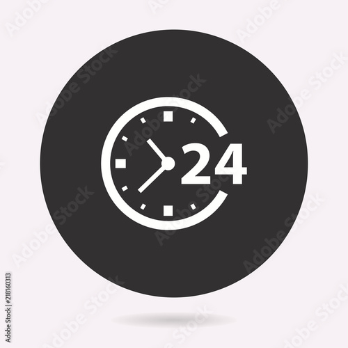 24 hour service - vector icon.