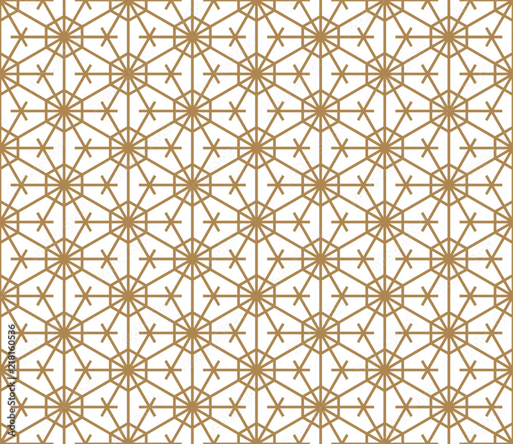Seamless pattern based on Japanese ornament Kumiko
