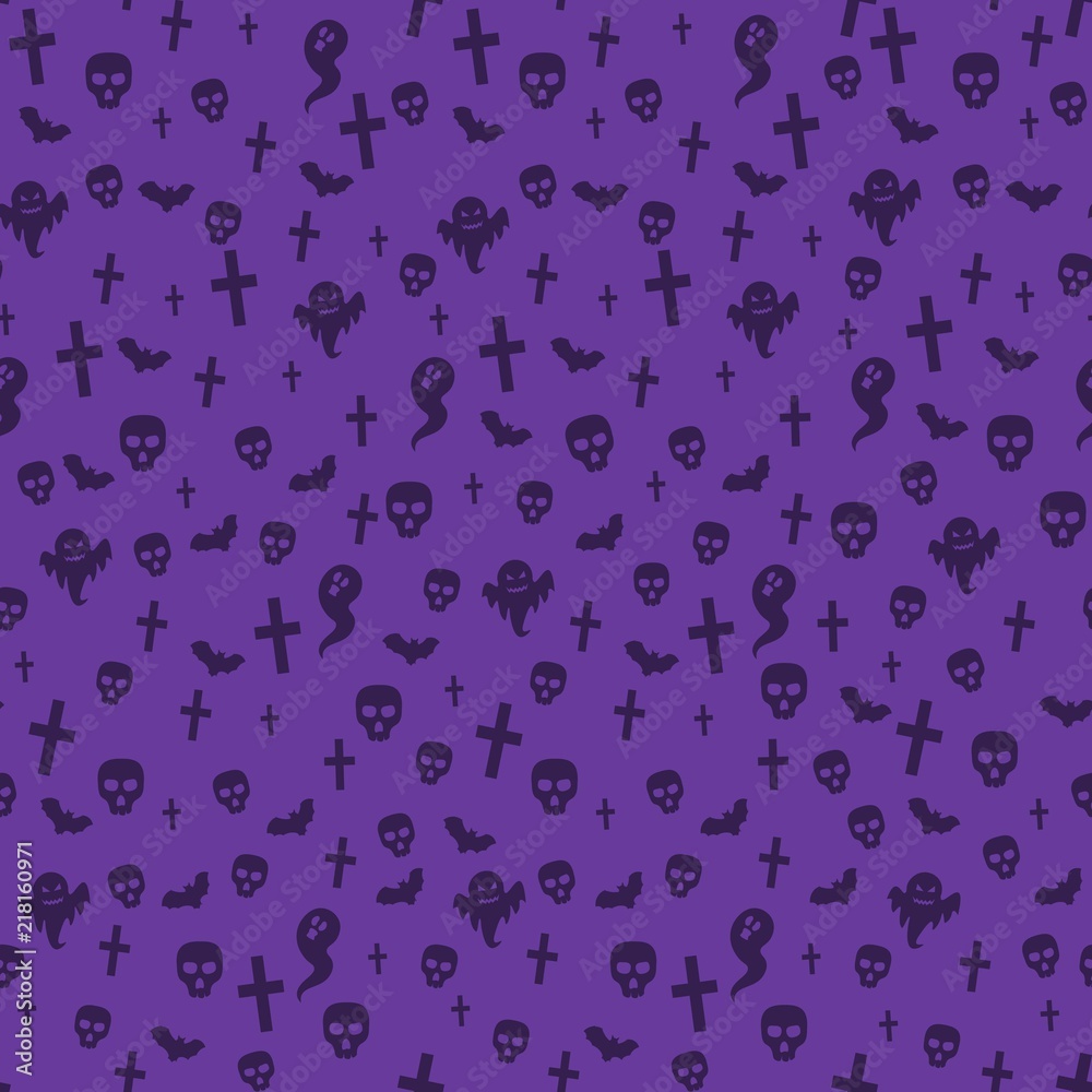 Halloween background, seamless pattern