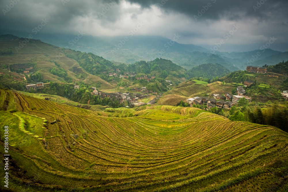 Longji rice terraces near Dazhai, Guangxi, China