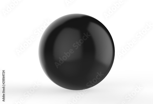 Colorful glossy candy ball on white background, 3d illustration