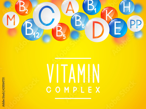 Main vitamins background for Your design