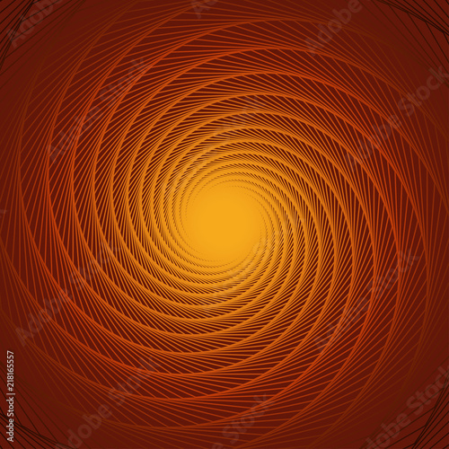 red graphic vortex with orange shimmering open center
