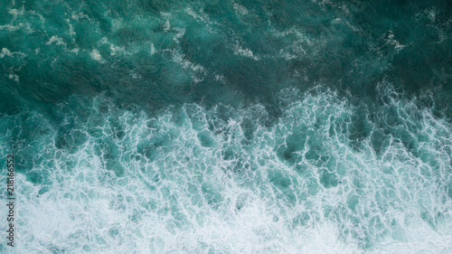 Aerial: ocean surface waves view © Glebstock