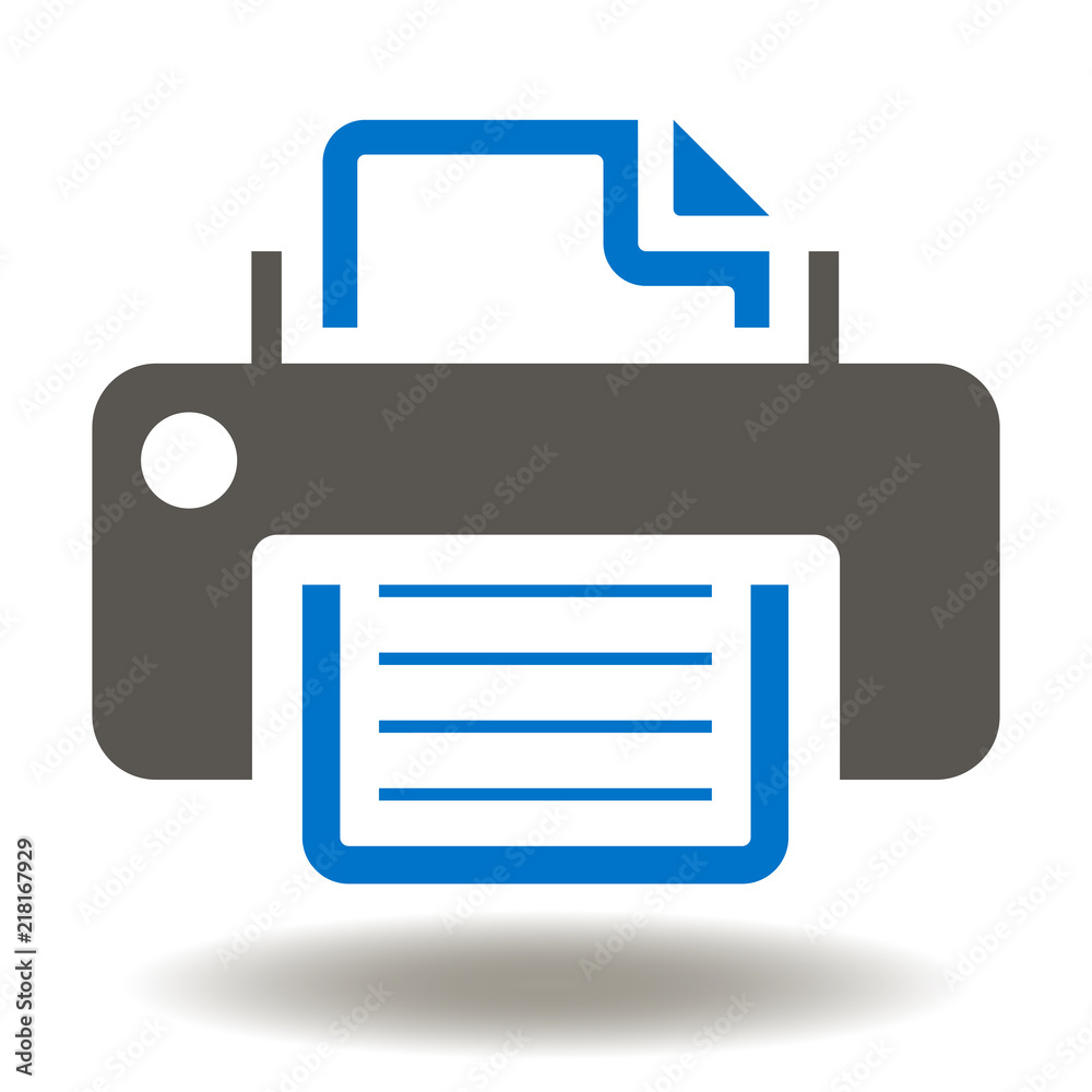 Printer icon vector. Office paper business work printing machine illustration. Peripheral digital device logo. Printer icon vector. Office paper business work printing machine illustration. Peripheral digital device logo.