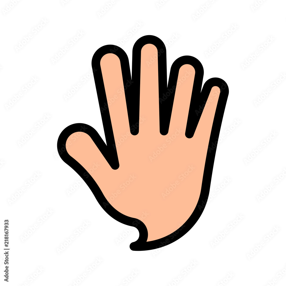 Human hand - vector logo template concept illustration. Abstract creative sign.