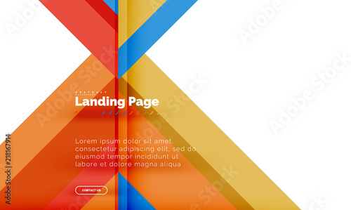 Free Download Square shape geometric abstract background, landing page web design template - GFXLoad