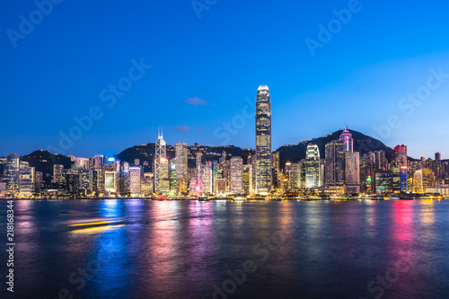 panoramic city skyline in hong kong china © THINK b