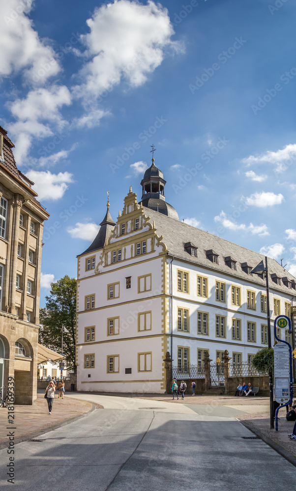 Gymnasium Theodorianum building in the historical center of Paderborn, Germany