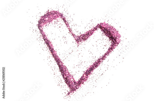 Textured background with purple glitter sparkle on white