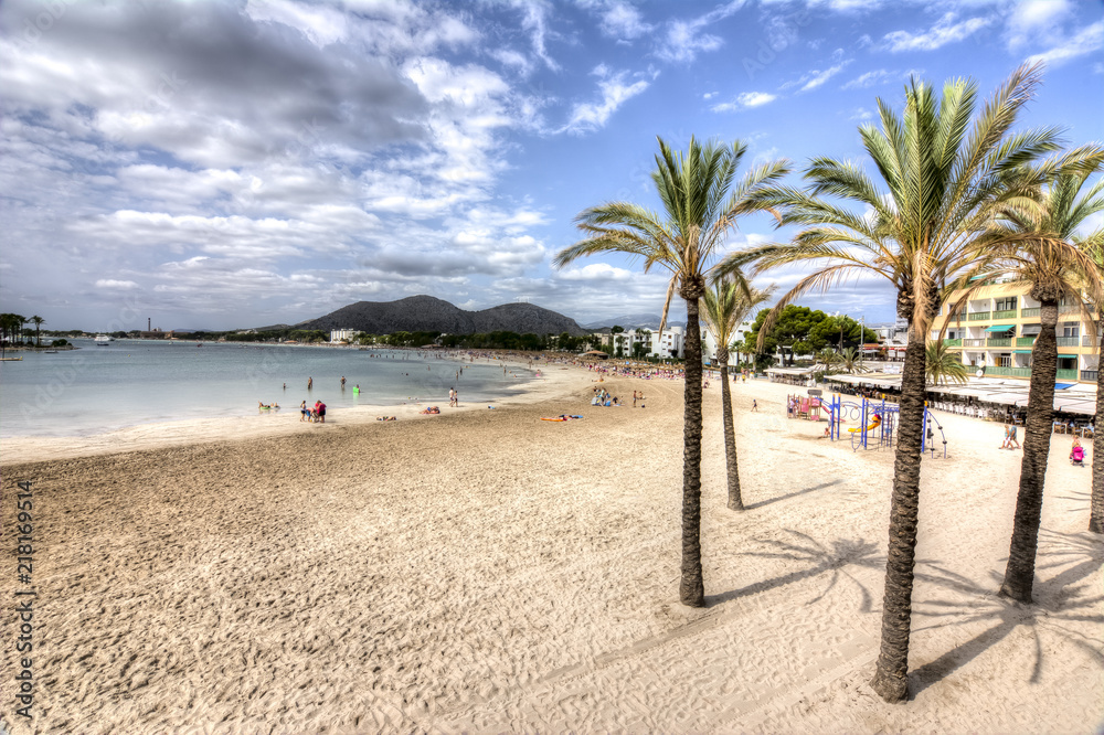 Alcudia beach, Mallorca, Balearic islands, Spain