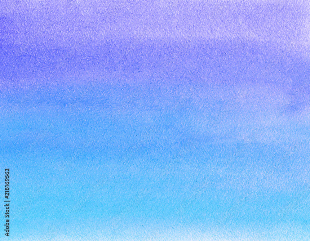 Naklejka premium Watercolor painting. Blue gradient