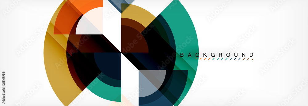 Obraz premium Vector circular geometric abstract background