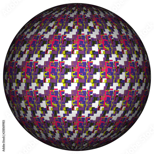 3D Bild - Kugel- bemalt transparenter Background