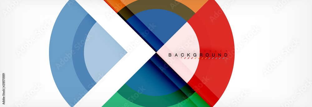 Fototapeta premium Vector circular geometric abstract background