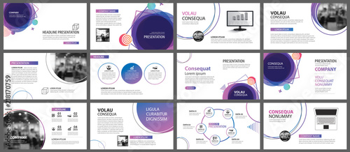 Presentation and slide layout background. Design blue and purple gradient geometric template. Use for business annual report, flyer, marketing, leaflet, advertising, brochure, modern style.