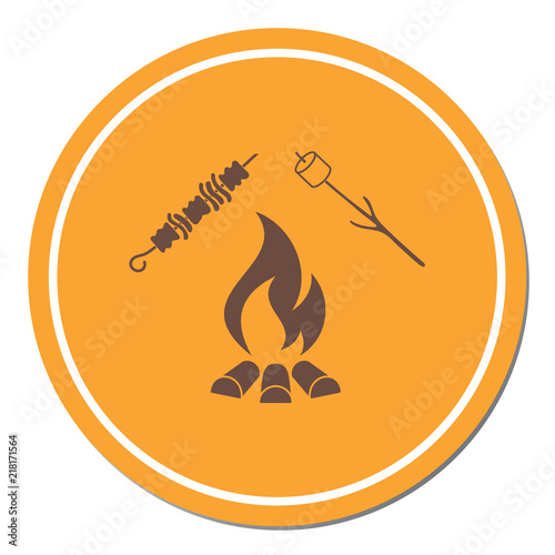 Brazier, zephyr and kebab icon