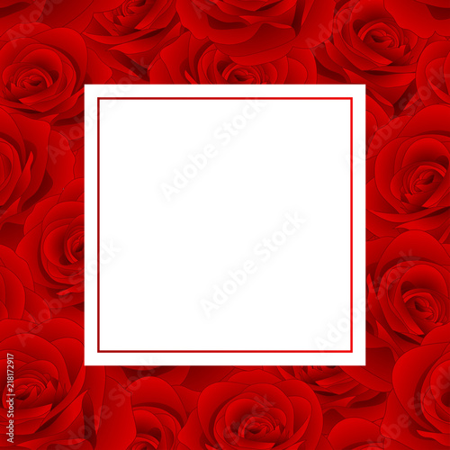 Red Rose Banner Card