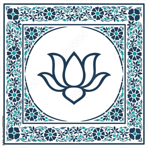 water lily, wedding card design, royal India