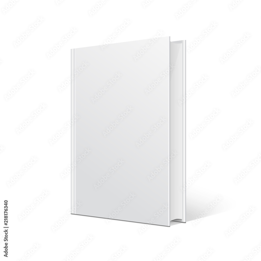 Realistic white book with a blank cover. Mock up of rotated book. Realistic white book with a blank cover. Mock up of rotated book.